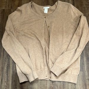 H&M basics tan cardigan